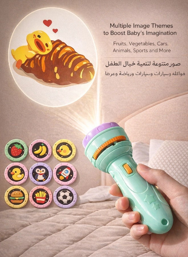 عنوان المنتج (Product Title) كشاف للأطفال، ألعاب عرض للصغار من سن 3+سنوات، لعبة تعليمية مع 48/80/120 نمطاً، كشاف معرفي للمرحلة قبل المدرسية، ضوء ليلي آمن من بلاستيك ABS، هدية عيد ميلاد للأولاد والبنات - Image 5